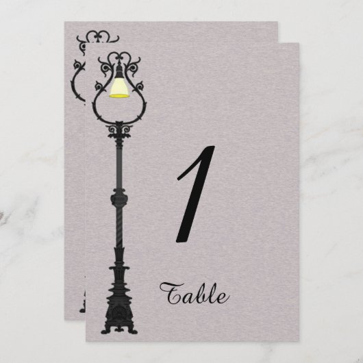 Het Big Easy Bruidstaartafel Nummer Kaart (Voorkant / Achterkant)