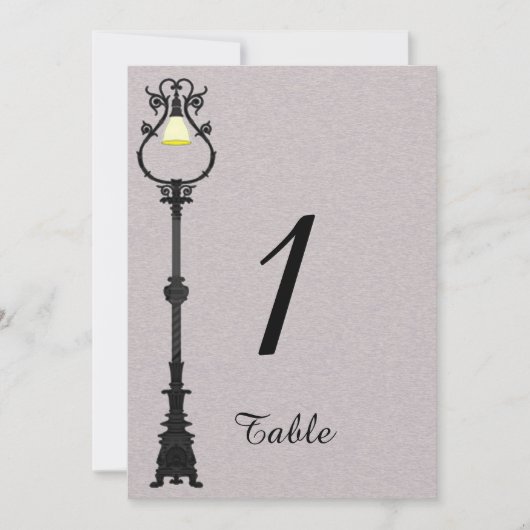 Het Big Easy Wedding Table Number Kaart (Voorkant)