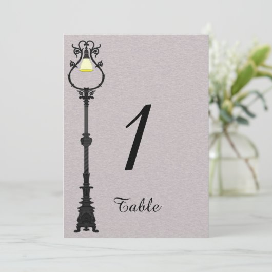 Het Big Easy Wedding Table Number Kaart (Staand voorkant)