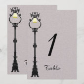 Het Big Easy Wedding Table Number Kaart (Voorkant / Achterkant)