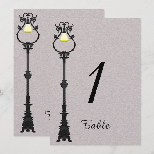 Het Big Easy Wedding Table Number Kaart (Voorkant / Achterkant)