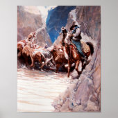 Het bijeendrijven van westerse kunst door NC Wyeth Poster (Voorkant)