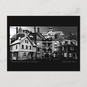 Het bijhouden van de Joneses Urban Digital Collage Briefkaart