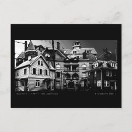 Het bijhouden van de Joneses Urban Digital Collage Briefkaart