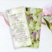 Het bijna-roze weddenschapsprogramma Hydrangea Programmakaart