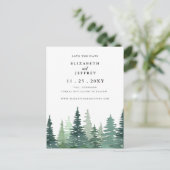 Het bijtende bos van de Waterverf sparen de Datum Aankondigingskaart (Staand voorkant)