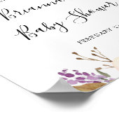 Het bijtende flessenhalsstarrige Baby shower Welko Poster (Hoek)