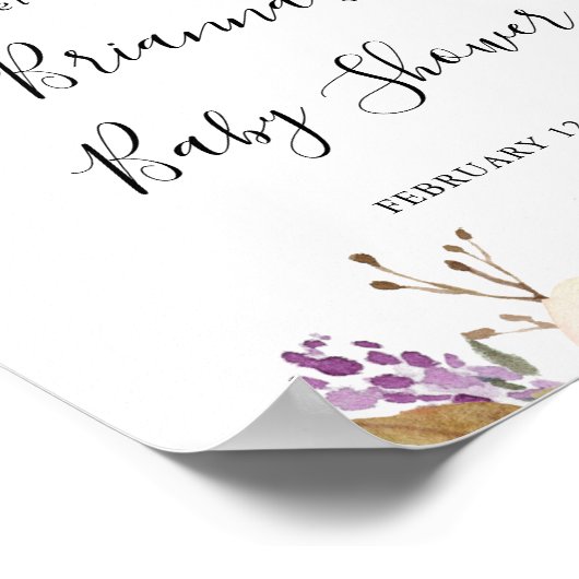 Het bijtende flessenhalsstarrige Baby shower Welko Poster (Hoek)