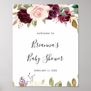 Het bijtende flessenhalsstarrige Baby shower Welko Poster