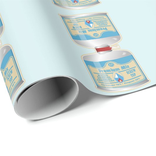 Het bijvullen van gasflessen voor kampkachels cadeaupapier (Rol Hoek)