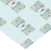 Het bijvullen van gasflessen voor kampkachels korte tafelloper (Hoek)