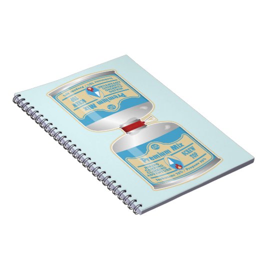 Het bijvullen van gasflessen voor kampkachels notitieboek (Rechterzijde)