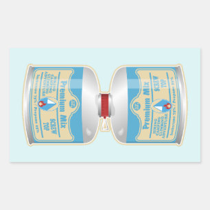 Het bijvullen van gasflessen voor kampkachels rechthoekige sticker