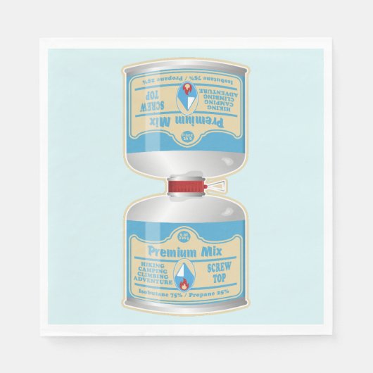 Het bijvullen van gasflessen voor kampkachels servet (Voorkant)