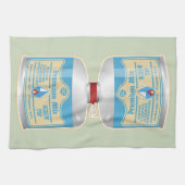 Het bijvullen van gasflessen voor kampkachels theedoek (Horizontaal)