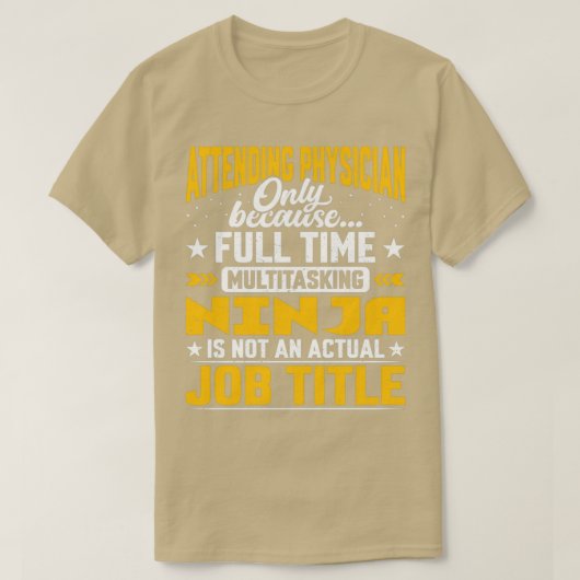 Het bijwonen van de functietak van de arts Funny B T-shirt (Design voorkant)