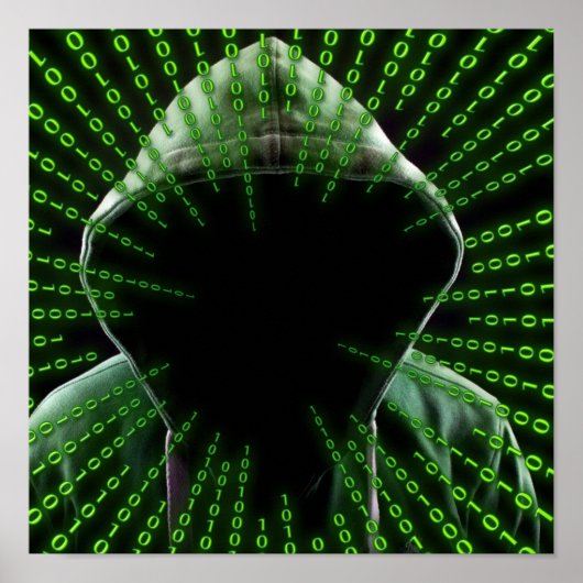 Het Binaire Man van de Code Poster (Voorkant)