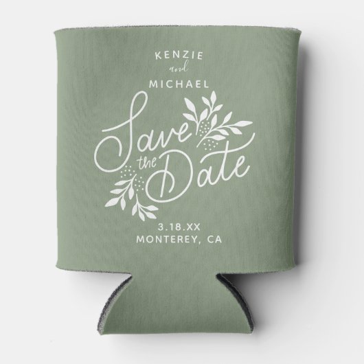 Het binden bewaart de Datum botanische blauw kan Blikjeskoeler (Voorkant)