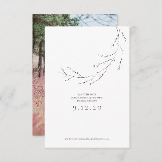 Het binden bewaart de Minimale Kaart van de Datum (Voorkant / Achterkant)