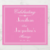 Het binden Eenvoudige Elegant Manuscript noemt Roz Sparkling Wijnetiket (Enkel label)