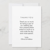 Het binden Eenvoudige Legante Tekst en Afbeelding Bedankkaart (Achterkant)