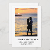 Het binden Eenvoudige Legante Tekst en Afbeelding Bedankkaart (Voorkant / Achterkant)