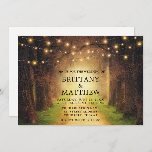 Het binden Rustic de Lichten van het Koord van de  Kaart (Voorkant / Achterkant)