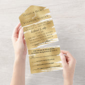 Het binden van alle N één Uitnodiging Elegant Gold (Afscheurbaar)