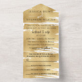 Het binden van alle N één Uitnodiging Elegant Gold