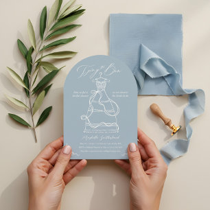 Het binden van de Bow Sketch Wedding Dress Vrijgez Kaart