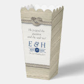 Het binden van de kei Rustic Beach bruiloft Bedankdoosjes (Voorkant)