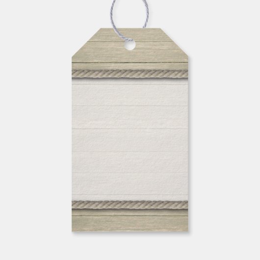 Het binden van de kei Rustic Beach bruiloft Cadeaulabel (Achterkant)