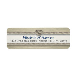 Het binden van de kei Rustic Beach bruiloft Etiket