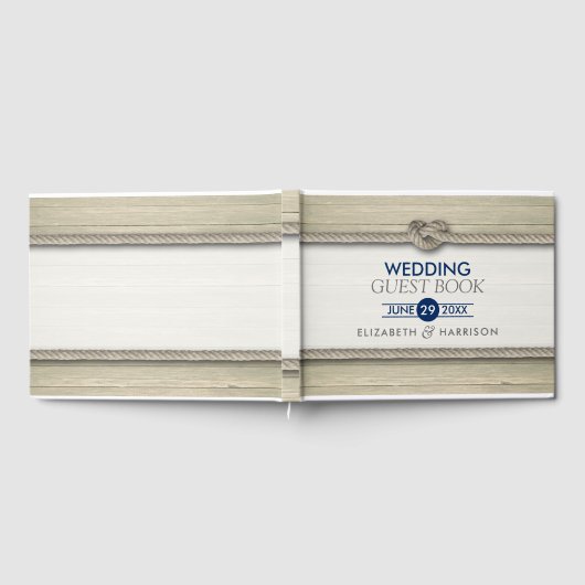 Het binden van de kei Rustic Beach bruiloft Gastenboek (Volledig)