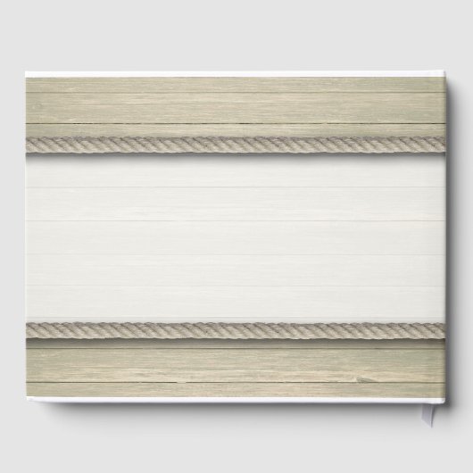 Het binden van de kei Rustic Beach bruiloft Gastenboek (Achterkant)