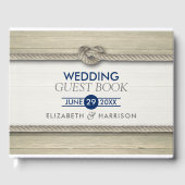 Het binden van de kei Rustic Beach bruiloft Gastenboek (Voorkant)