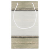 Het binden van de kei Rustic Beach bruiloft Klein Cadeauzakje (Achterkant)