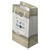 Het binden van de kei Rustic Beach bruiloft Klein Cadeauzakje (Voorkant Gekanteld)