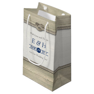 Het binden van de kei Rustic Beach bruiloft Klein Cadeauzakje