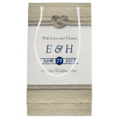 Het binden van de kei Rustic Beach bruiloft Klein Cadeauzakje (Voorkant)