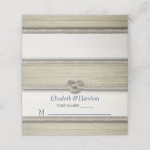 Het binden van de kei Rustic Beach bruiloft Plaatskaartje (Buitenkant ongevouwen)