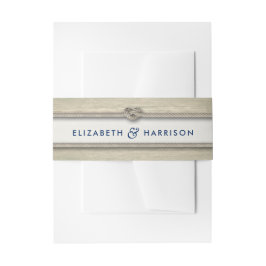 Het binden van de kei Rustic Beach bruiloft Uitnodigingen Wikkel