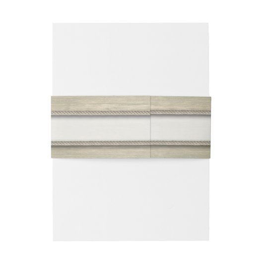 Het binden van de kei Rustic Beach bruiloft Uitnodigingen Wikkel (Achterkant Voorbeeld)