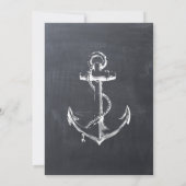 Het binden van de knoop anker krijtbord bruiloft kaart (Achterkant)