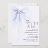 Het binden van de Knoop Blue Coquette Bow Vrijgeze Kaart (Voorkant)