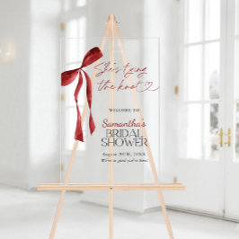 Het binden van de knoop boog Vrijgezellenfeest wel Acryl Bord