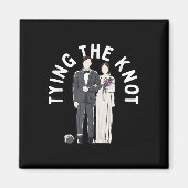 Het binden van de knoop bruiloft Verloving bruid e Magneet (Voorkant)