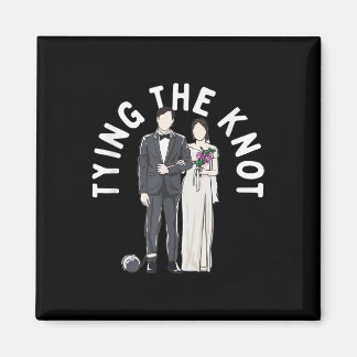 Het binden van de knoop bruiloft Verloving bruid e Magneet