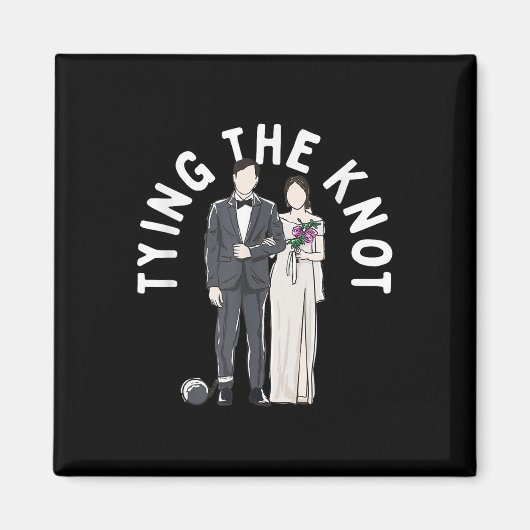 Het binden van de knoop bruiloft Verloving bruid e Magneet (Voorkant)