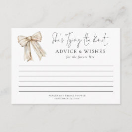 Het binden van de knoop Cream Bow Vrijgezellenfees Kaart